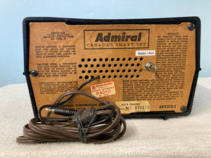 1957 Admiral 4l21X Tube Radio With Bluetooth & FM Options