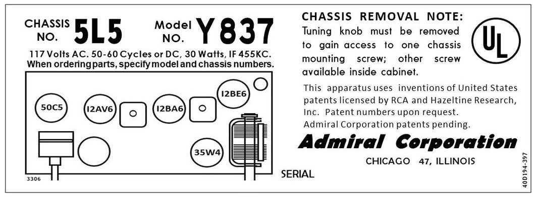 ADMIRAL-Y837