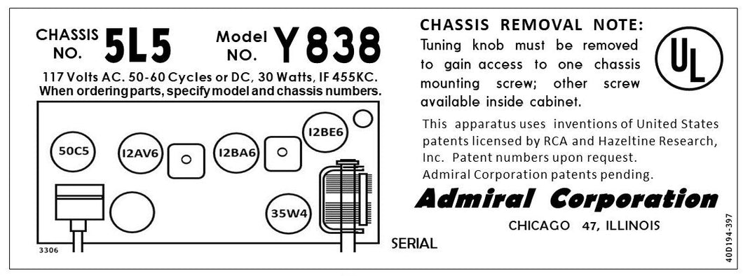 ADMIRAL-Y838