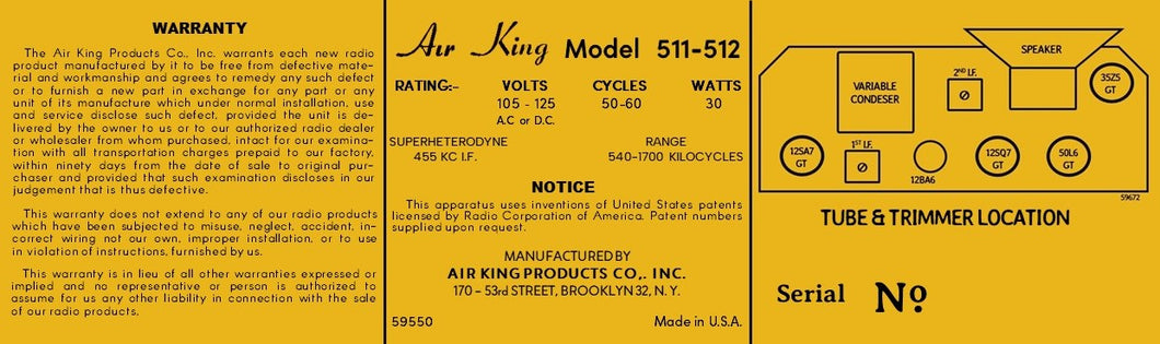 AIR-KING-511-512-12BA6