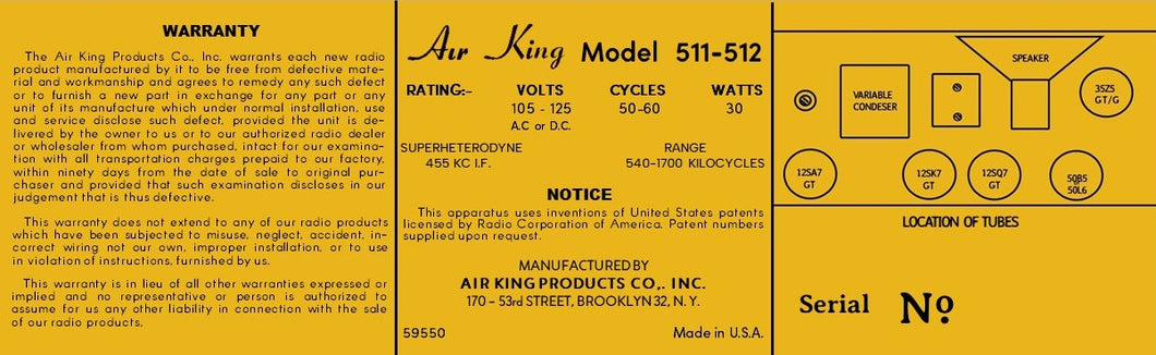 AIR-KING-511-512-12SK7