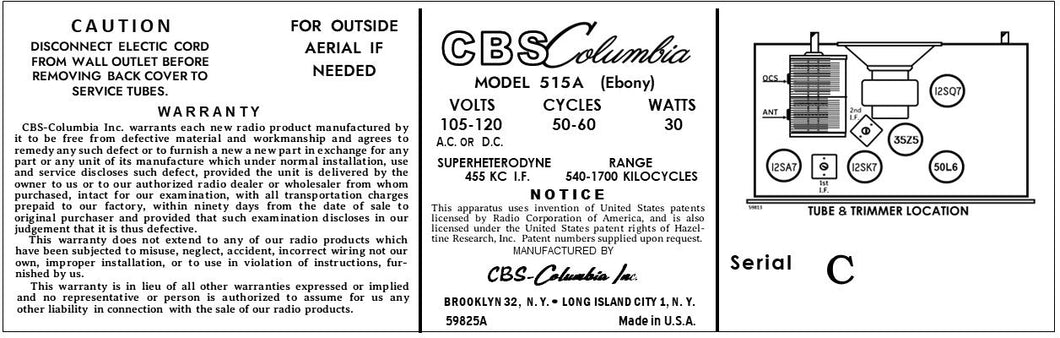 CBS-COLUMBIA-515A