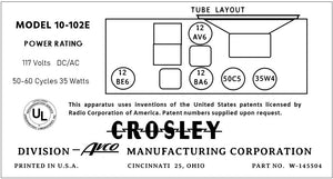 CROSLEY-10-102E