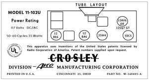 CROSLEY-11-102U