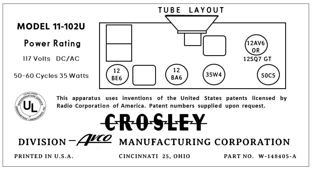 CROSLEY-11-102U