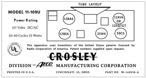 CROSLEY-11-109U