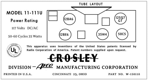 CROSLEY-11-111U