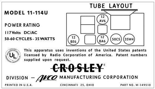 CROSLEY-11-114U