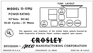 CROSLEY-11-119U
