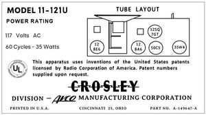 CROSLEY-11-121U