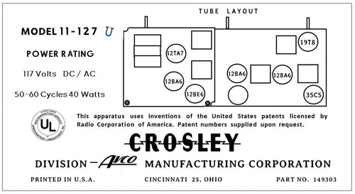 CROSLEY-11-127U