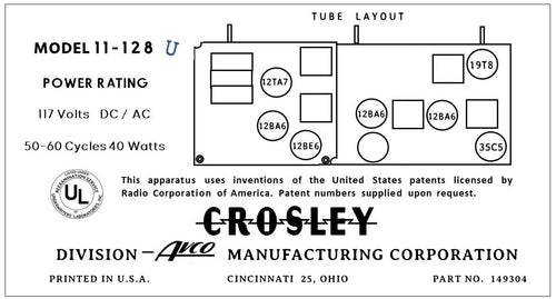 CROSLEY-11-128U