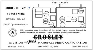 CROSLEY-11-129U