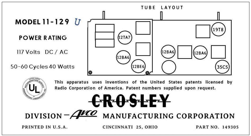 CROSLEY-11-129U