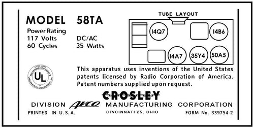 CROSLEY-58TA
