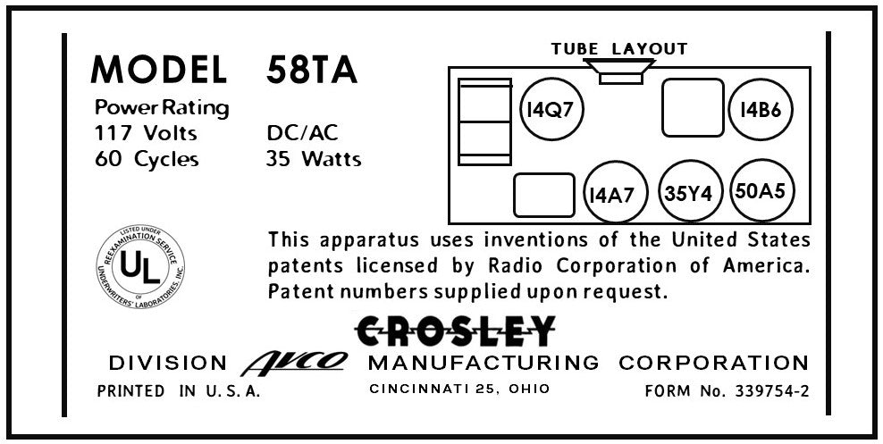 CROSLEY-58TA