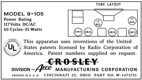 CROSLEY-9-105