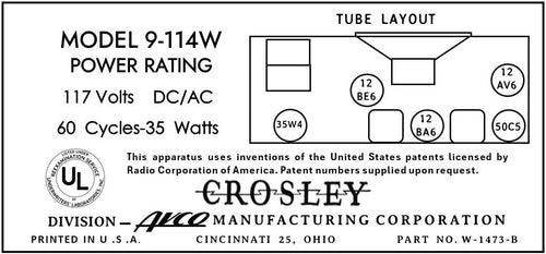 CROSLEY-9-114