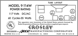 CROSLEY-9-114
