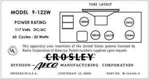 CROSLEY-9-122W