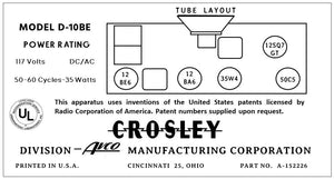 CROSLEY-D-10BE