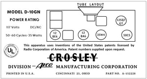 CROSLEY-D-10GN