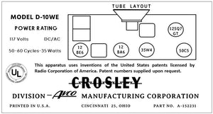 CROSLEY-D-10WE