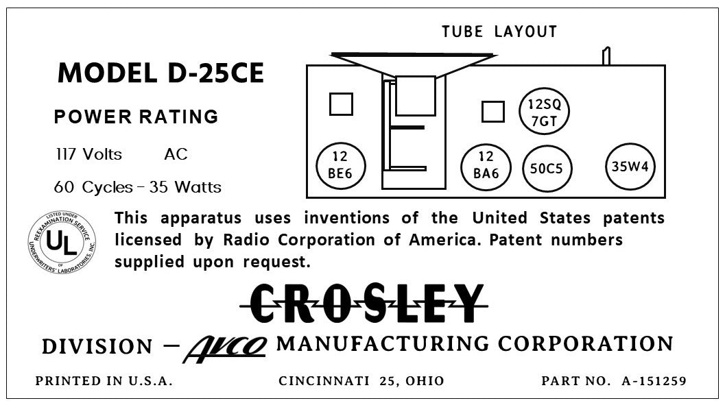 CROSLEY-D-25CE