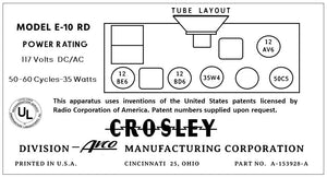 CROSLEY-E-10RD