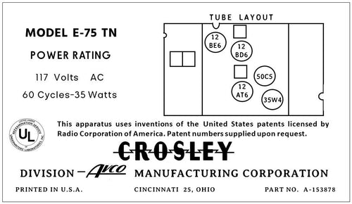 CROSLEY-E-75TN