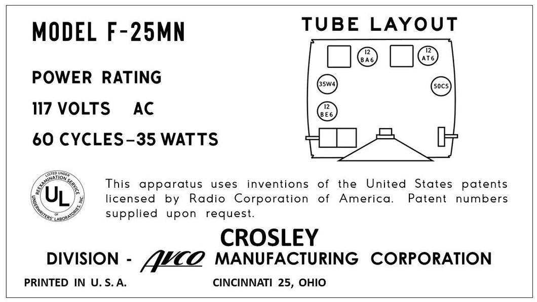 CROSLEY-F25MN