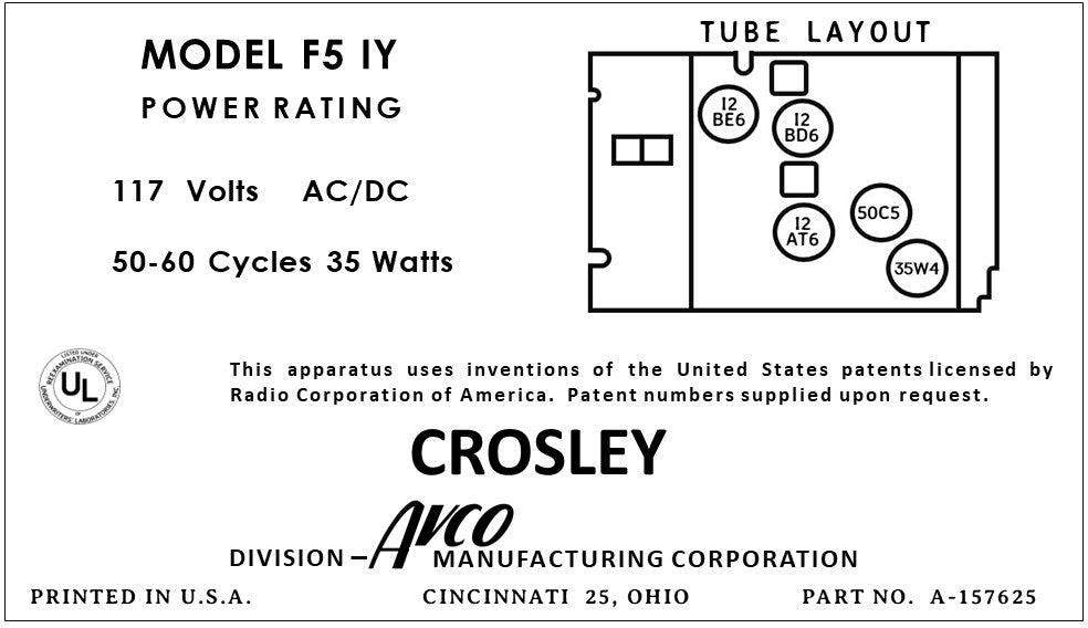 CROSLEY-F5IY