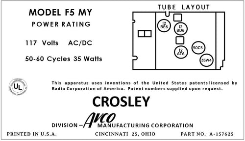 CROSLEY-F5MY