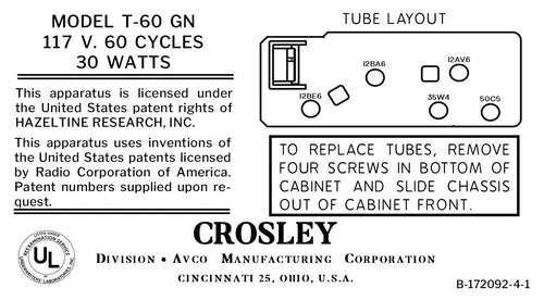 CROSLEY-T-60GN