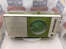 Sage Green 1969 RCA AM/FM with Bluetooth/Aux input.
