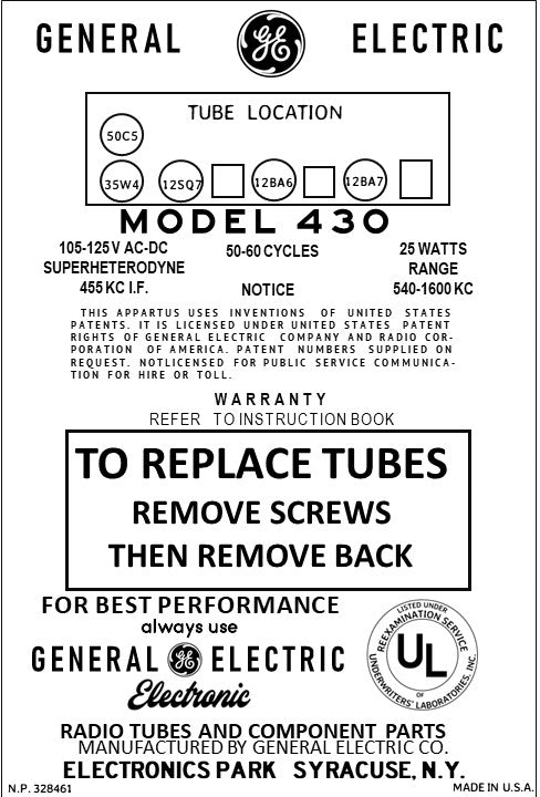 GE-430 - Retro Radio Shop