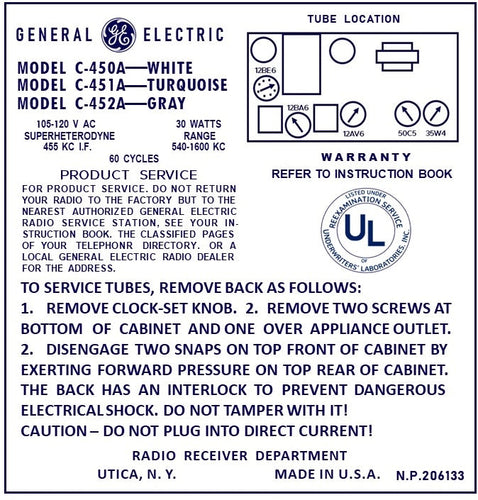 GE-C450A-C451A-C452A
