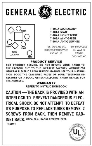 GE-T100A-T101A-T102A-T103A-T104