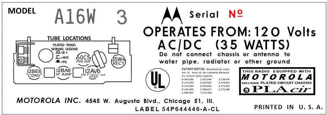 MOTOROLA-A16W
