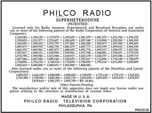PHILCO-18_PATENTS