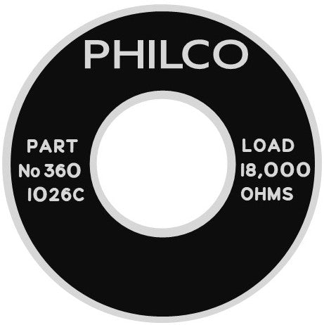 PHILCO-360-SPEAKER-LABEL