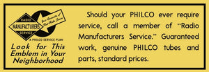 PHILCO-41-603_604_605_607-SERVICE-CALL