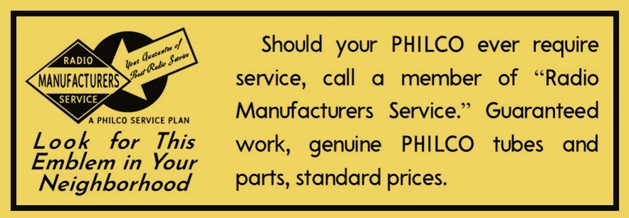 PHILCO-41-603_604_605_607-SERVICE-CALL