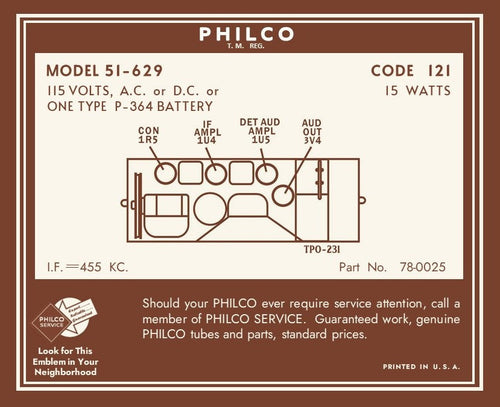 PHILCO-51-629