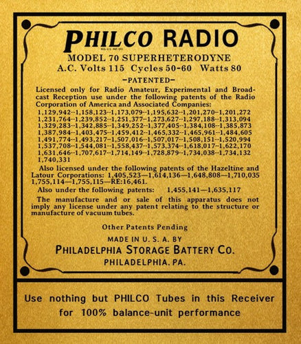 PHILCO-70-SERIES