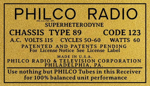 PHILCO-89-123
