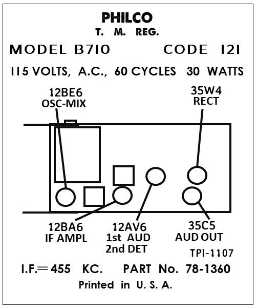 PHILCO-B710 - Retro Radio Shop