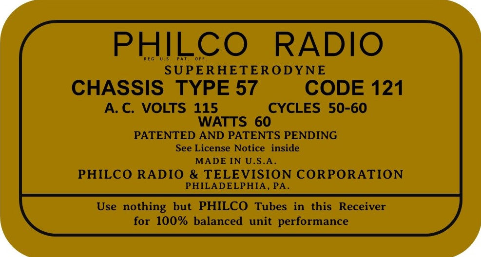 PHILCO-CHASSIS-TYPE-57
