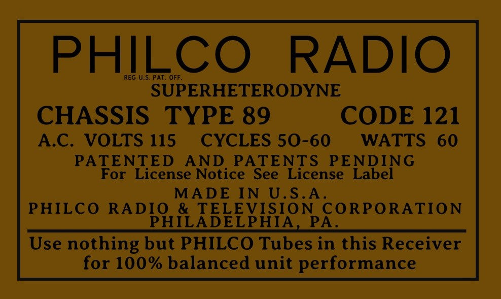 PHILCO-CHASSIS-TYPE-89