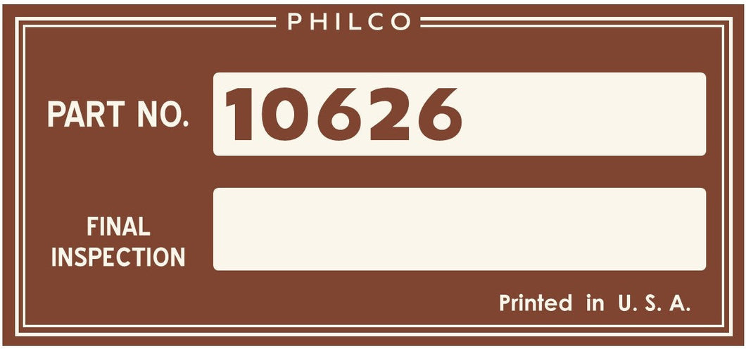 PHILCO-INSPECTION-LABEL-10626